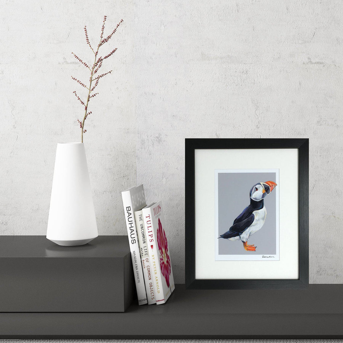Puffin Bird (Small Framed Print)
