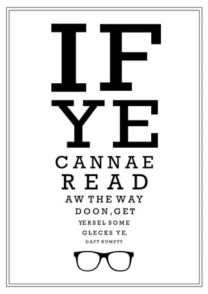 Scottish Optician Eyetest Print