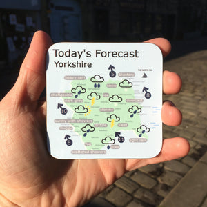 Yorkshire Funny Weather Map Coaster