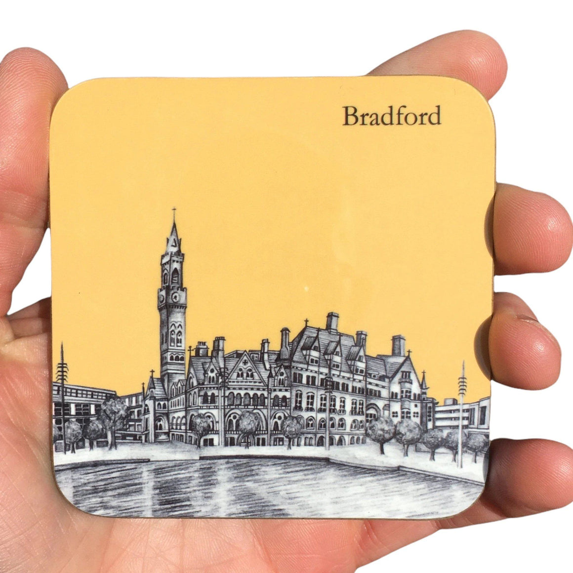 City Of Bradford, West Yorkshire Sketched Coaster