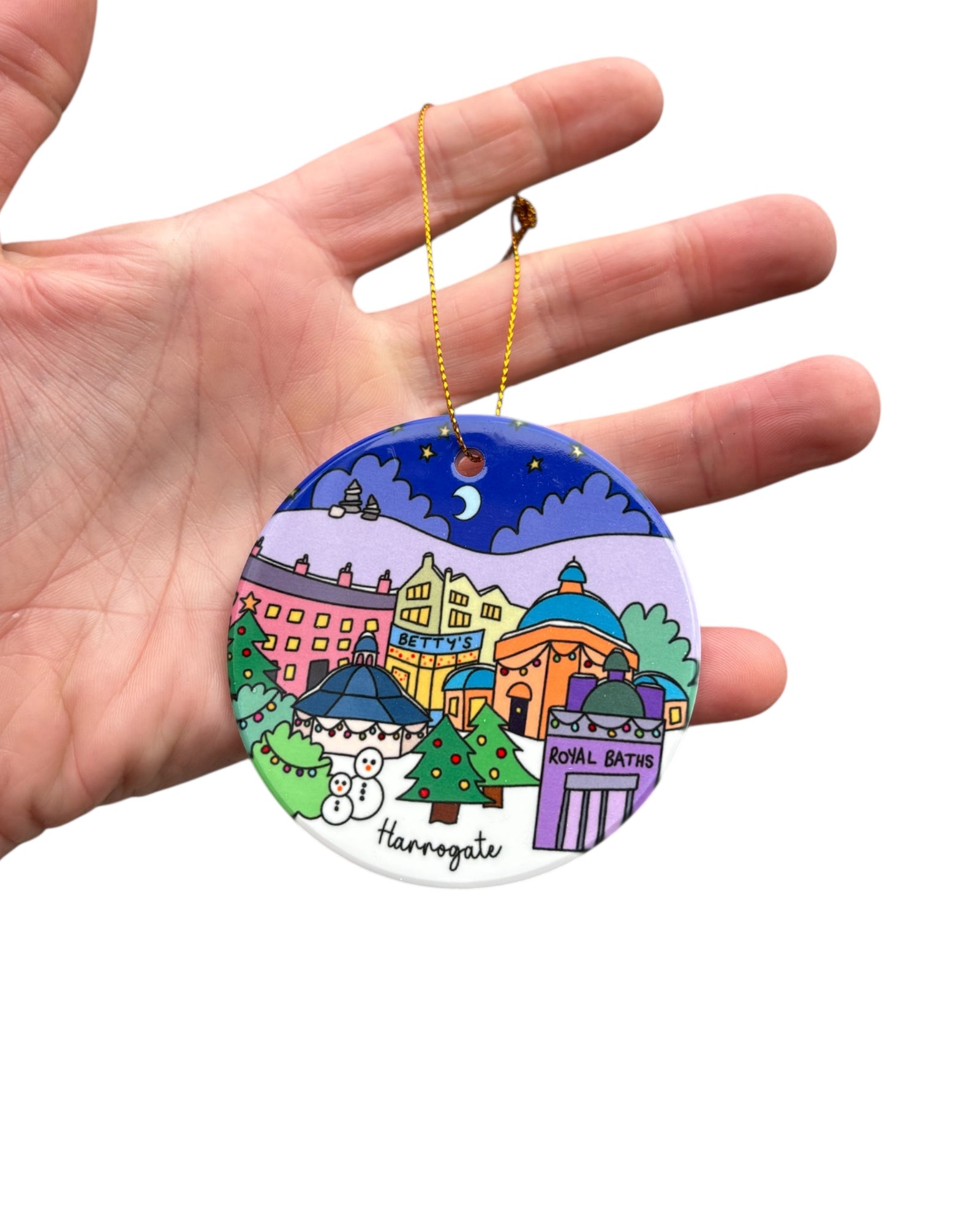 Harrogate Yorkshire Christmas Decoration Colourful