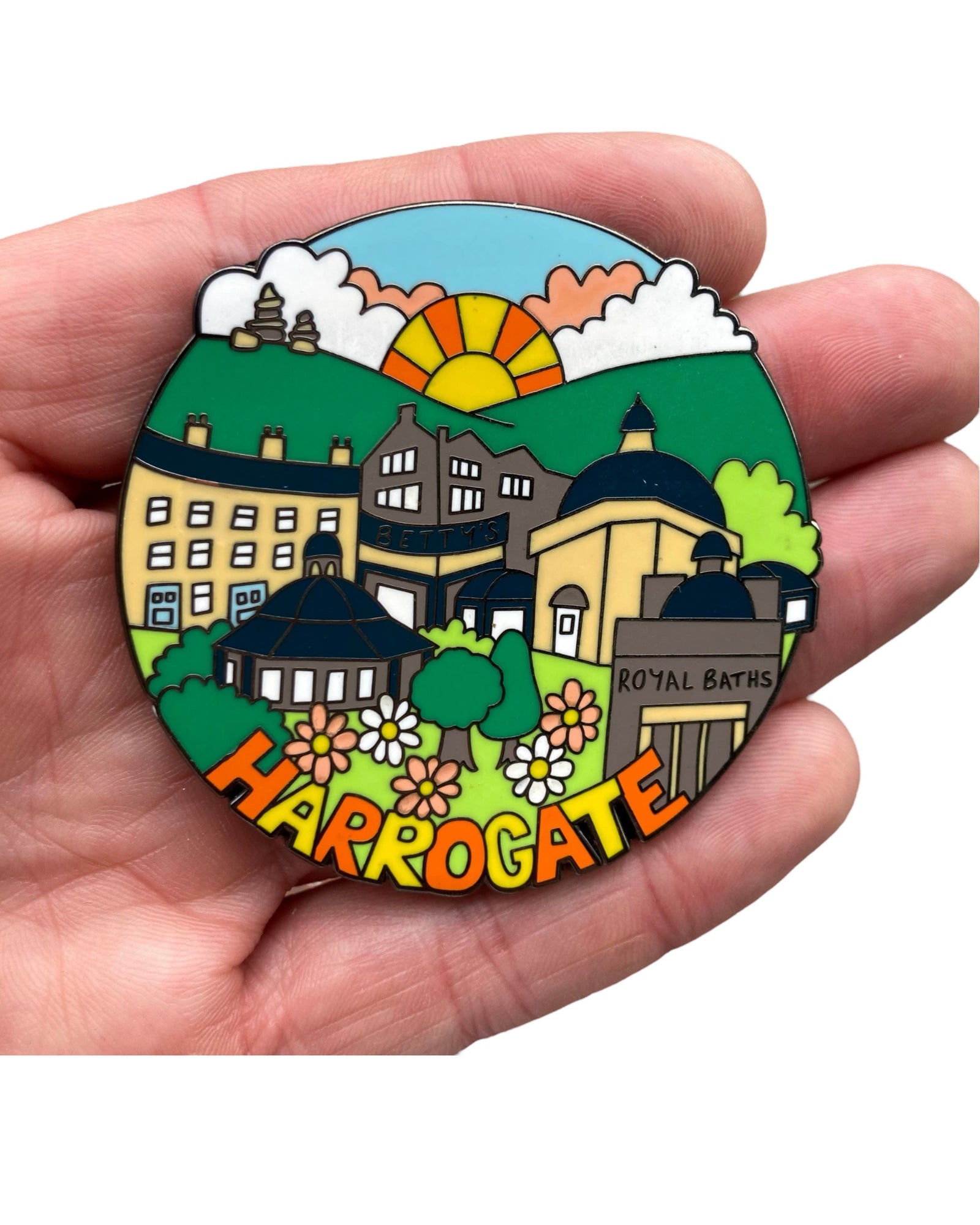 Harrogate Yorkshire Enamel Magnet