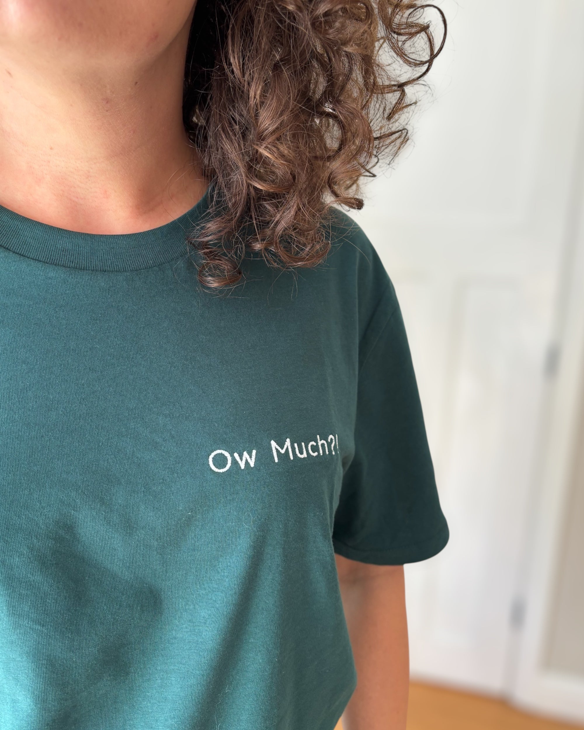 Ow Much Yorkshire T-Shirt - Unisex Premium Embroidered Organic Cotton - 3 Colours