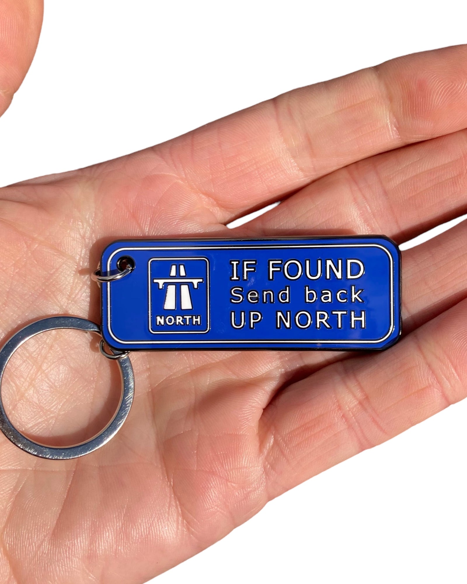 Up North Yorkshire Lancashire Enamel Keyring
