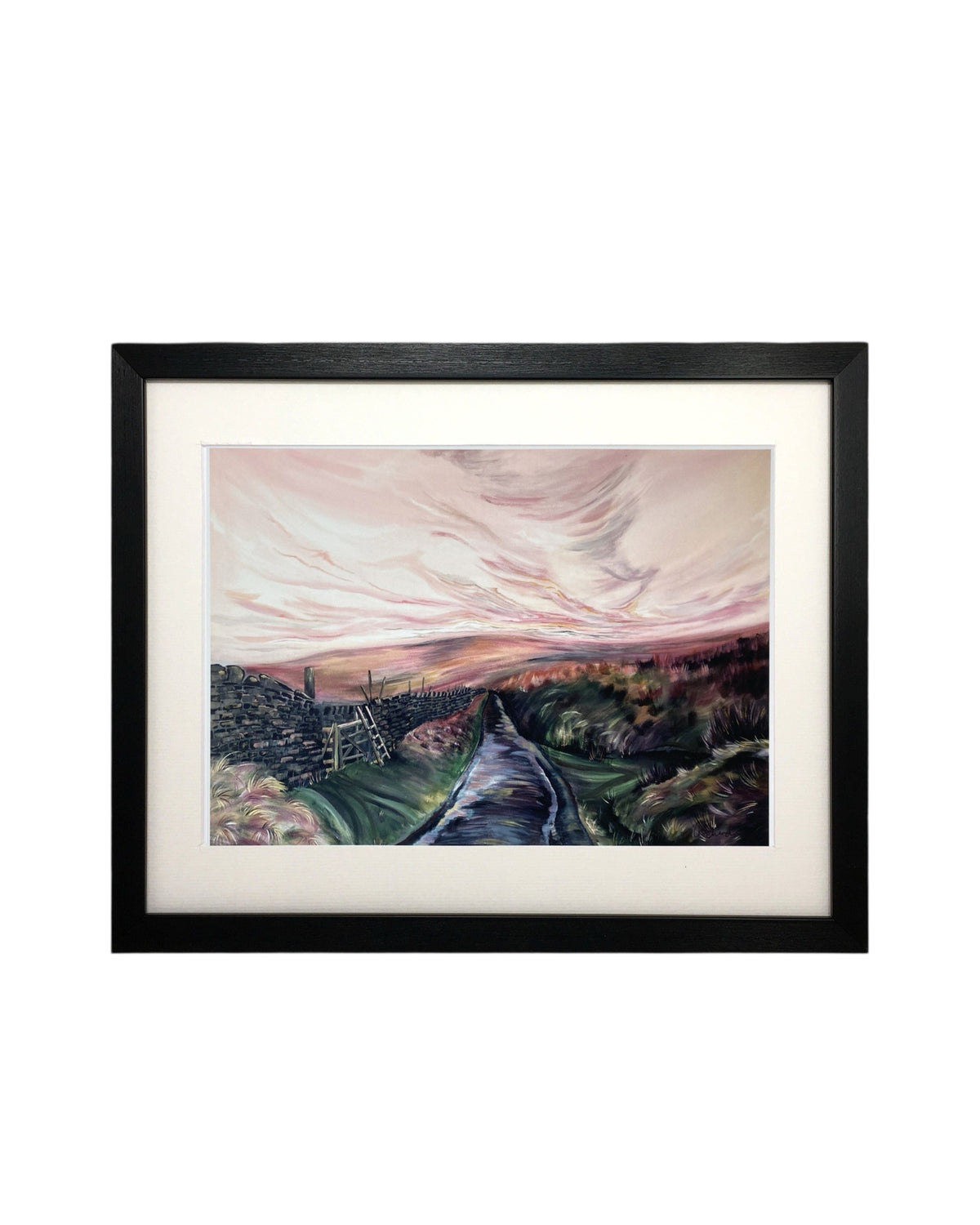 Haworth Bronte Walk Gate Print Framed
