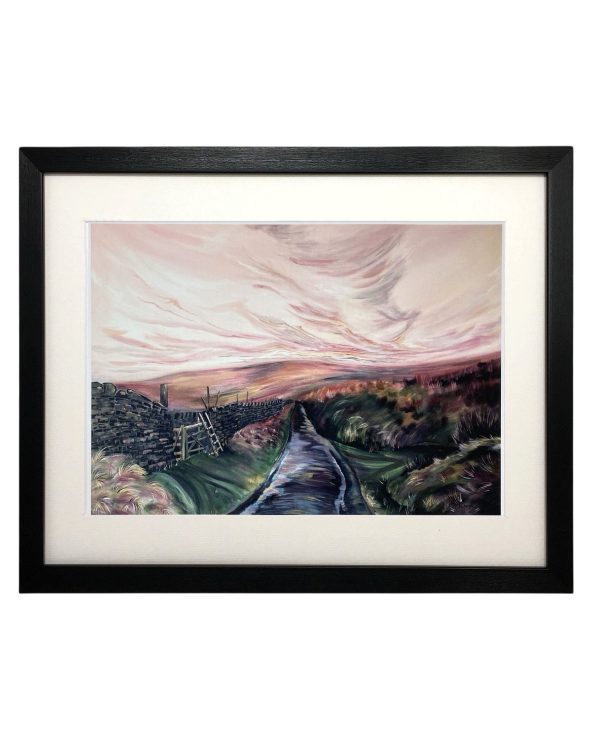 Haworth Bronte Walk Gate Print Framed