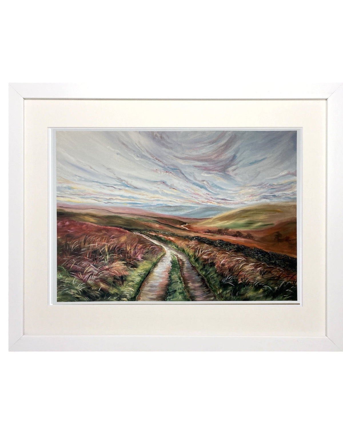 Yorkshire Bronte Waterfall Walk Hill in Haworth Framed Print Framed