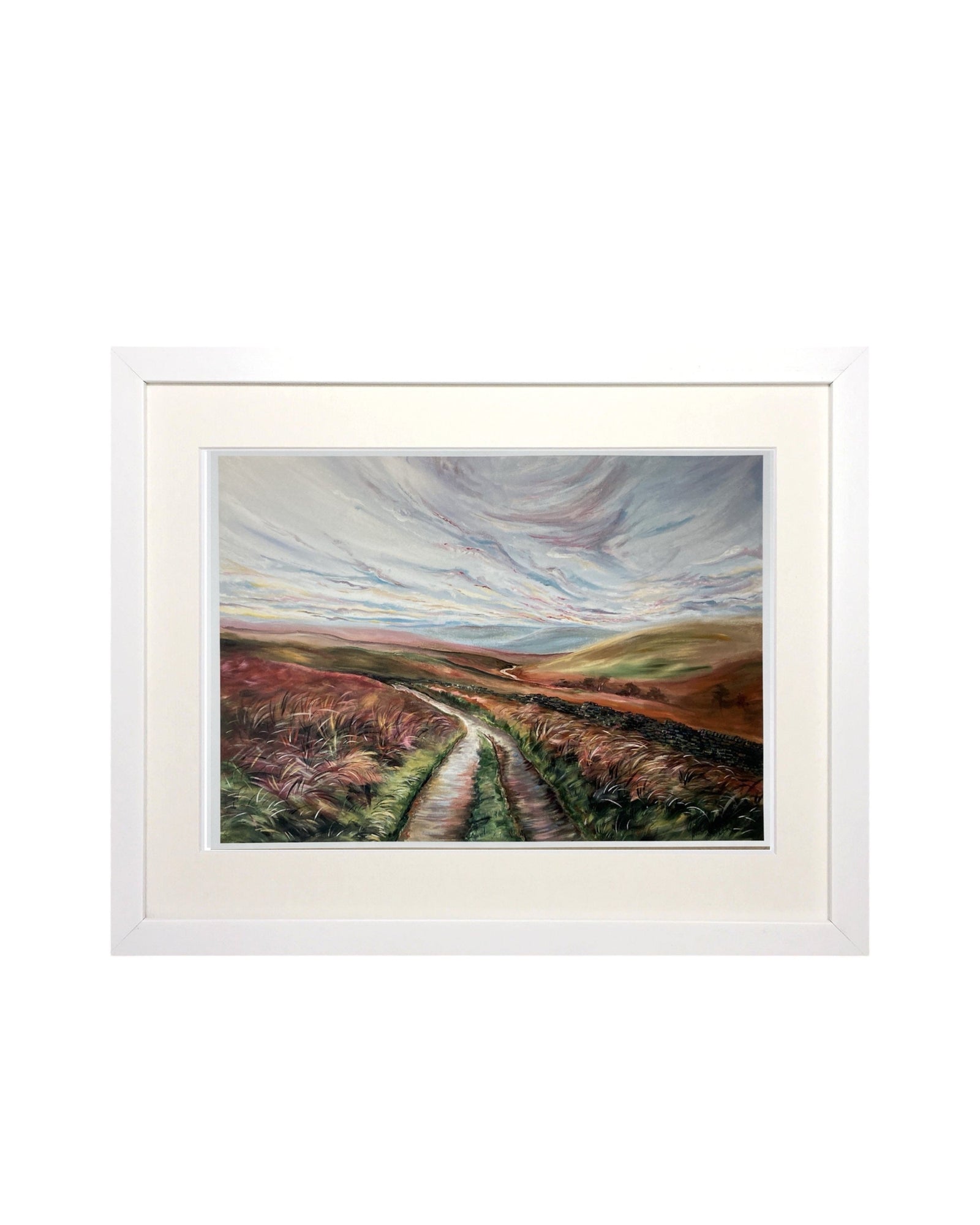Yorkshire Bronte Waterfall Walk Hill in Haworth Framed print