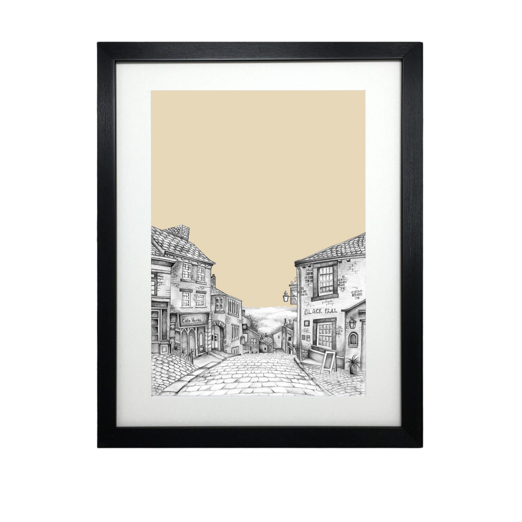 Haworth Yorkshire Sketch Print – Unframed Print