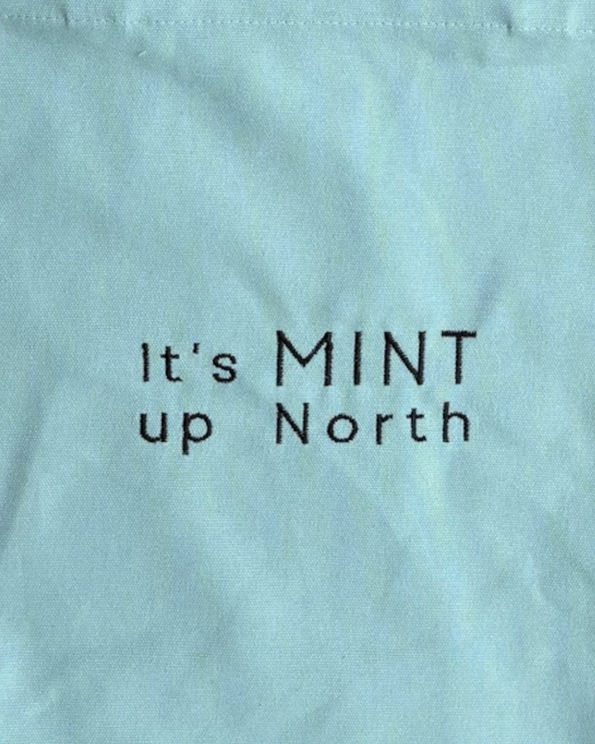 Mint Up North Embroidered Tote Bag