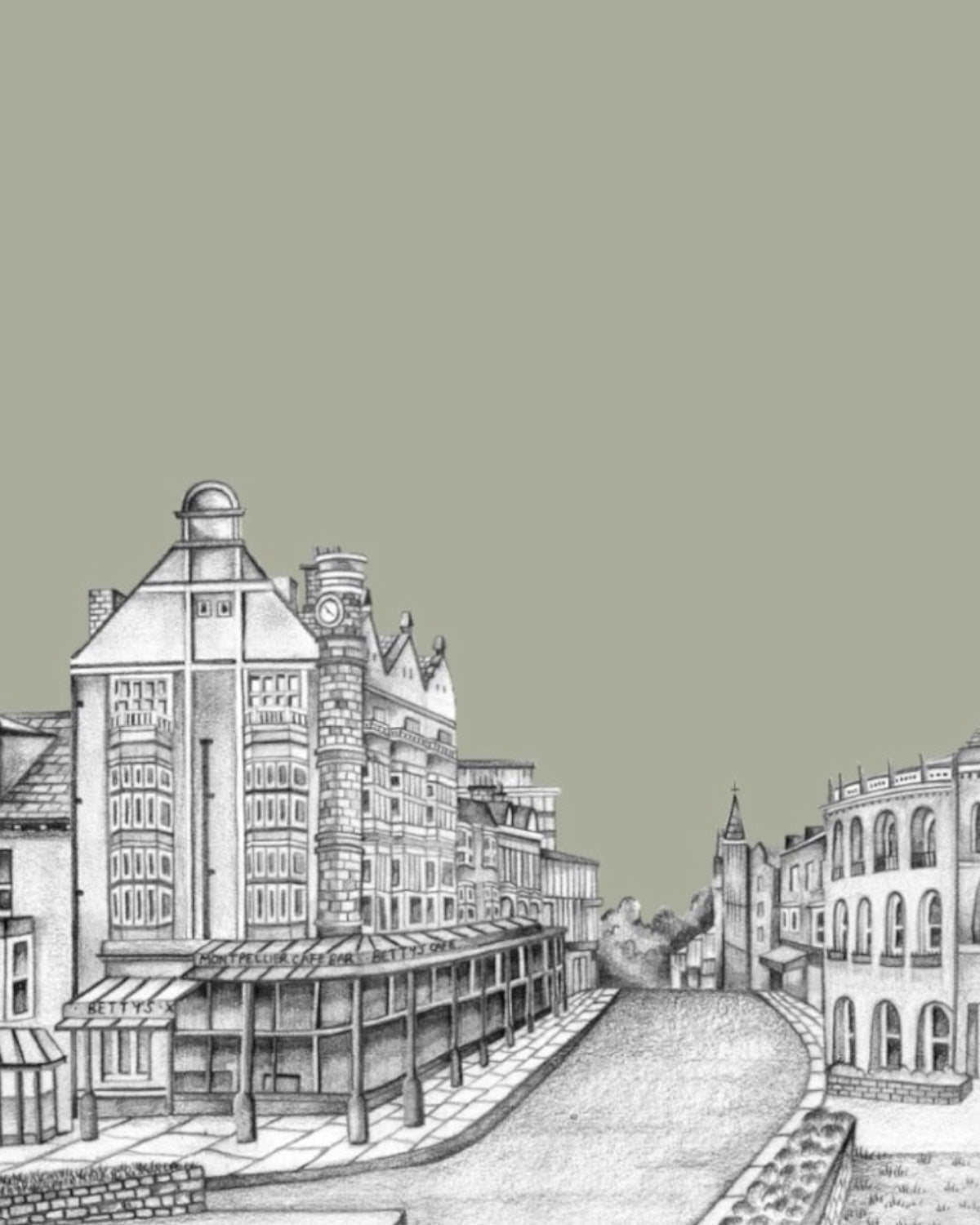 Harrogate Betty’s Sketch Print