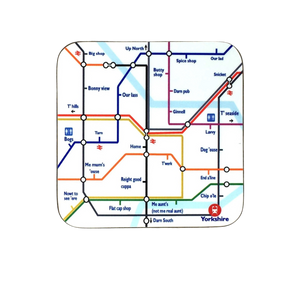 Yorkshire Funny Tube Map Coaster