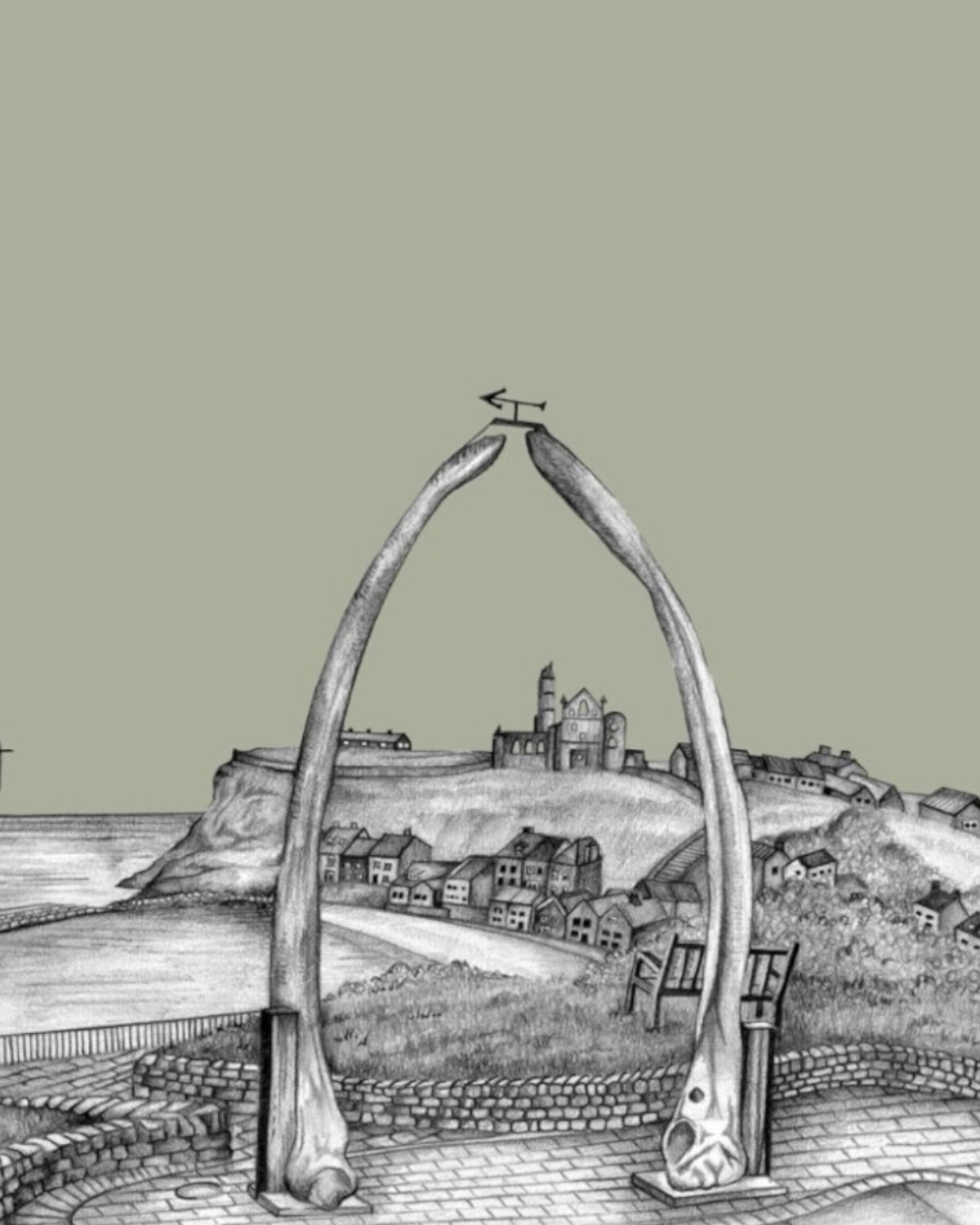 Whitby Sketch Print