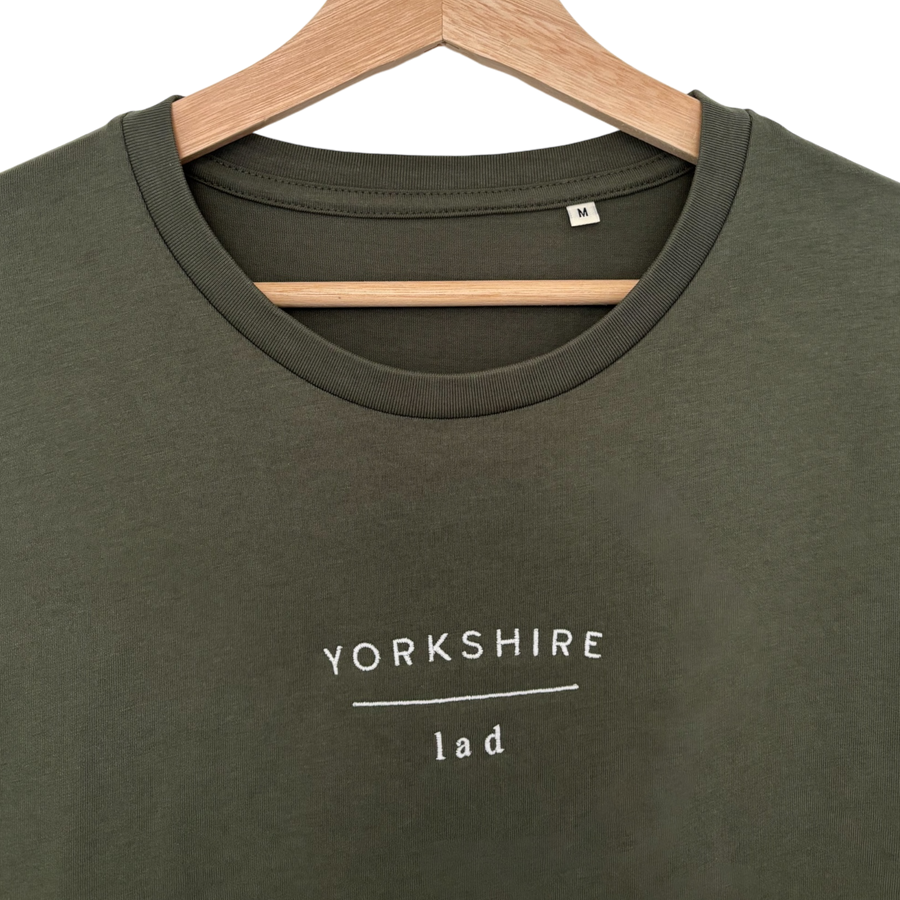 Yorkshire Lad T-Shirt Embroidered Organic Cotton