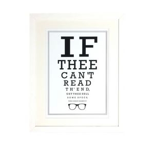 Lancashire Optician Eyetest Print