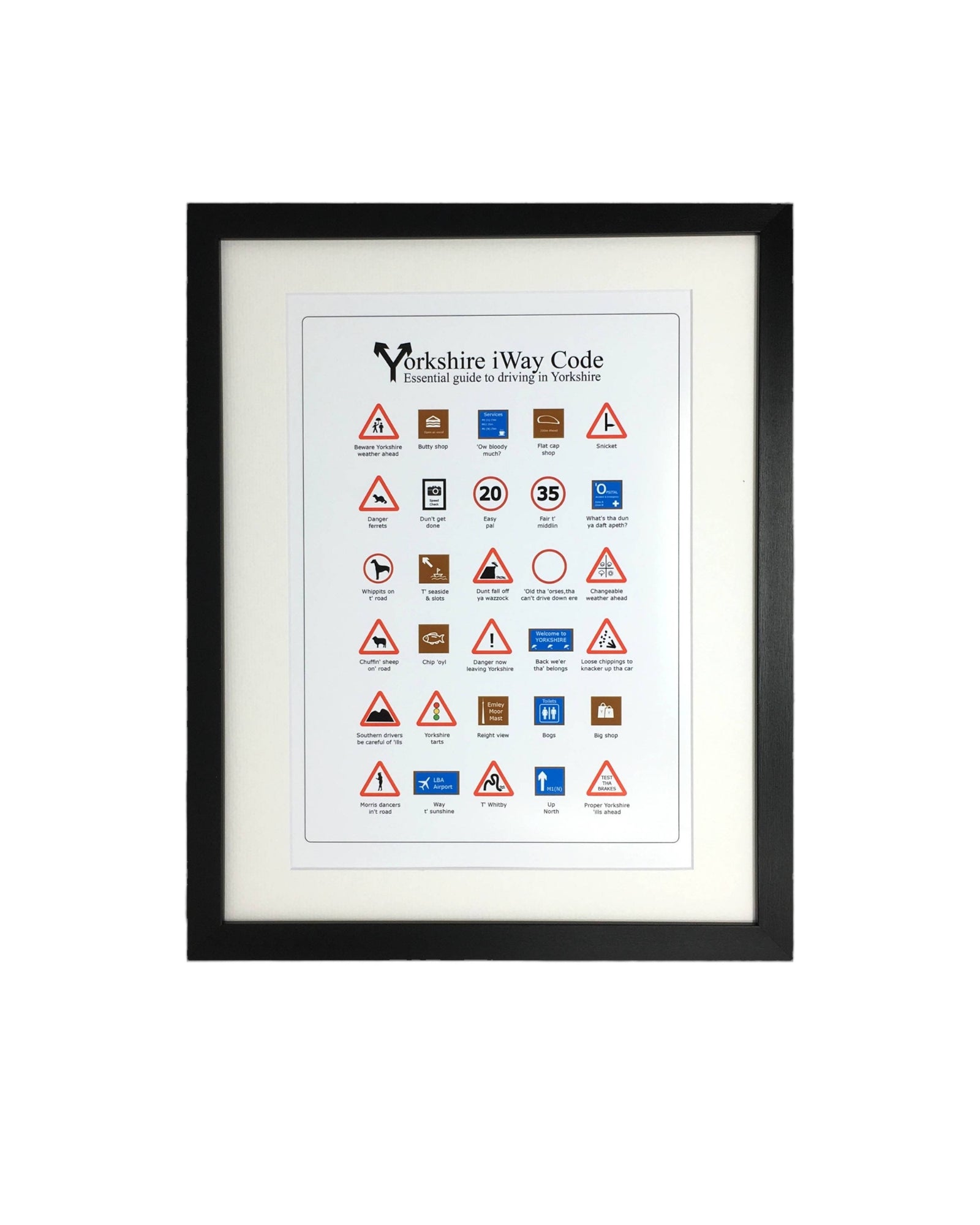 Yorkshire Highway Code Roadsigns Print