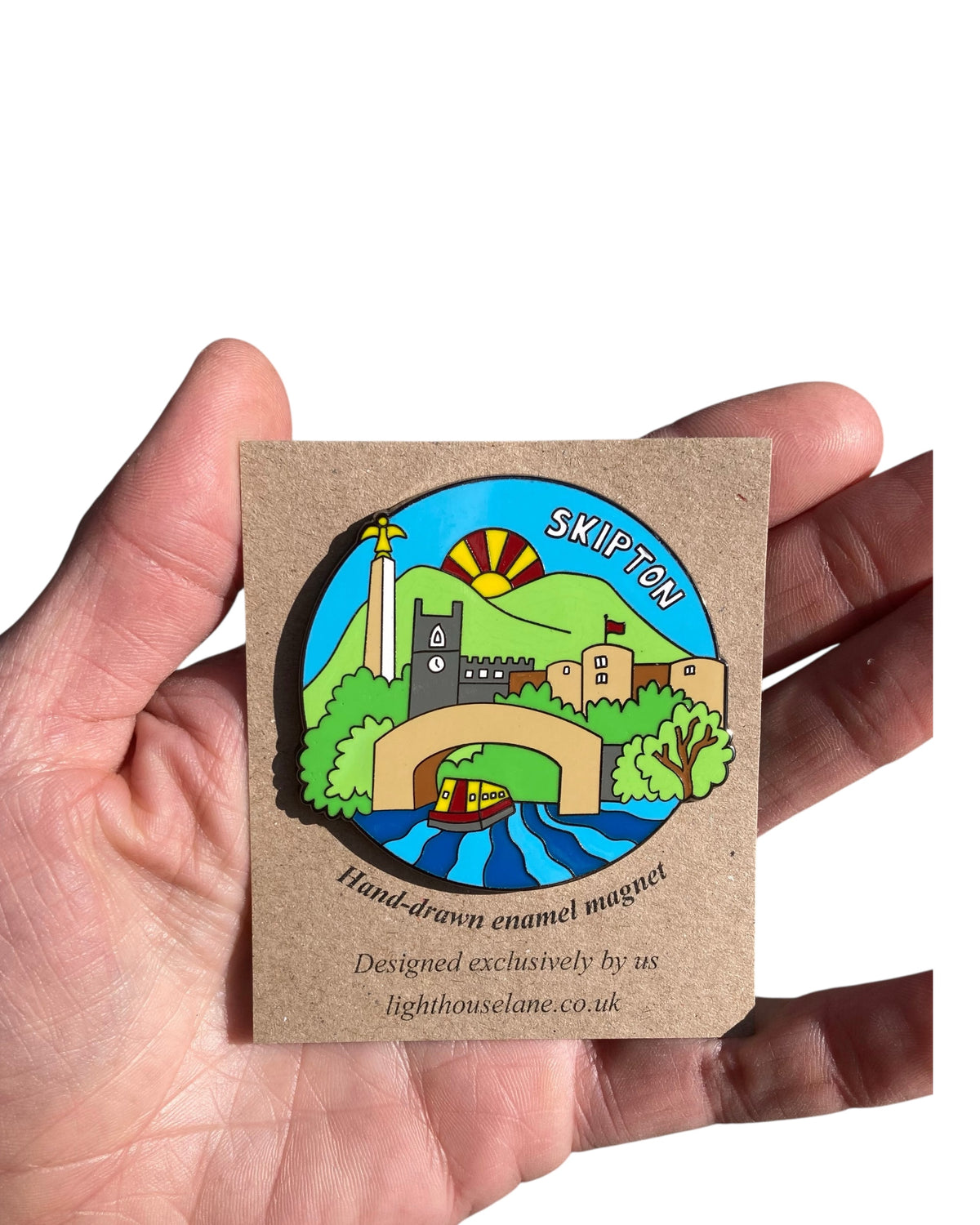 Skipton North Yorkshire Enamel Magnet