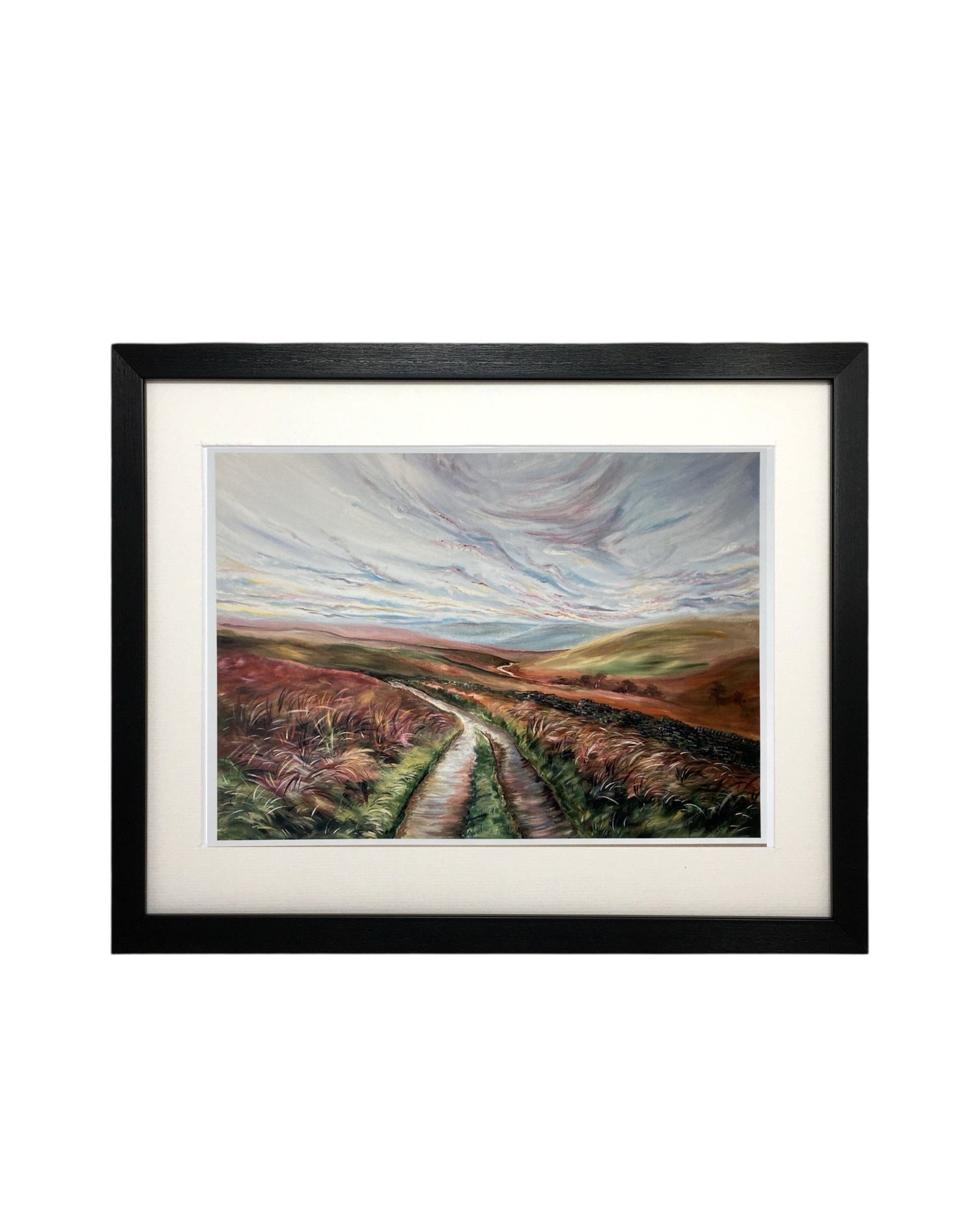 Yorkshire Bronte Waterfall Walk Hill in Haworth Framed print