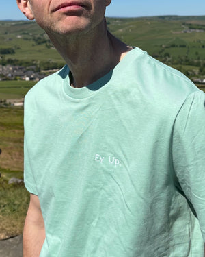 Ey Up Yorkshire Lancashire T-Shirt – Unisex Fit - Premium Embroidered Organic Cotton