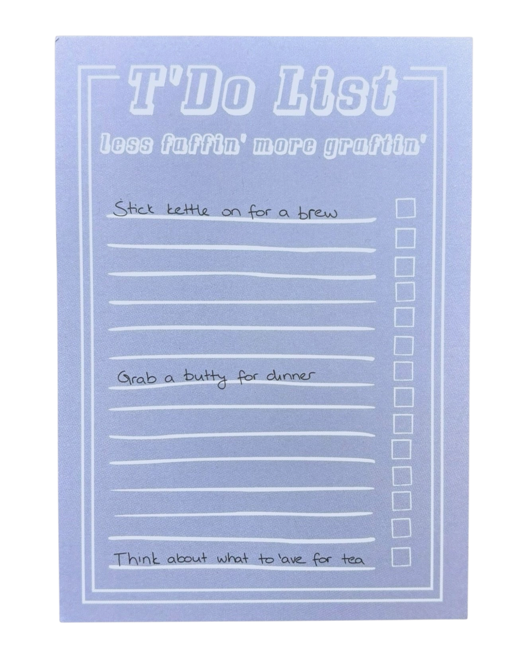 Yorkshire Dialect To Do List Notepad