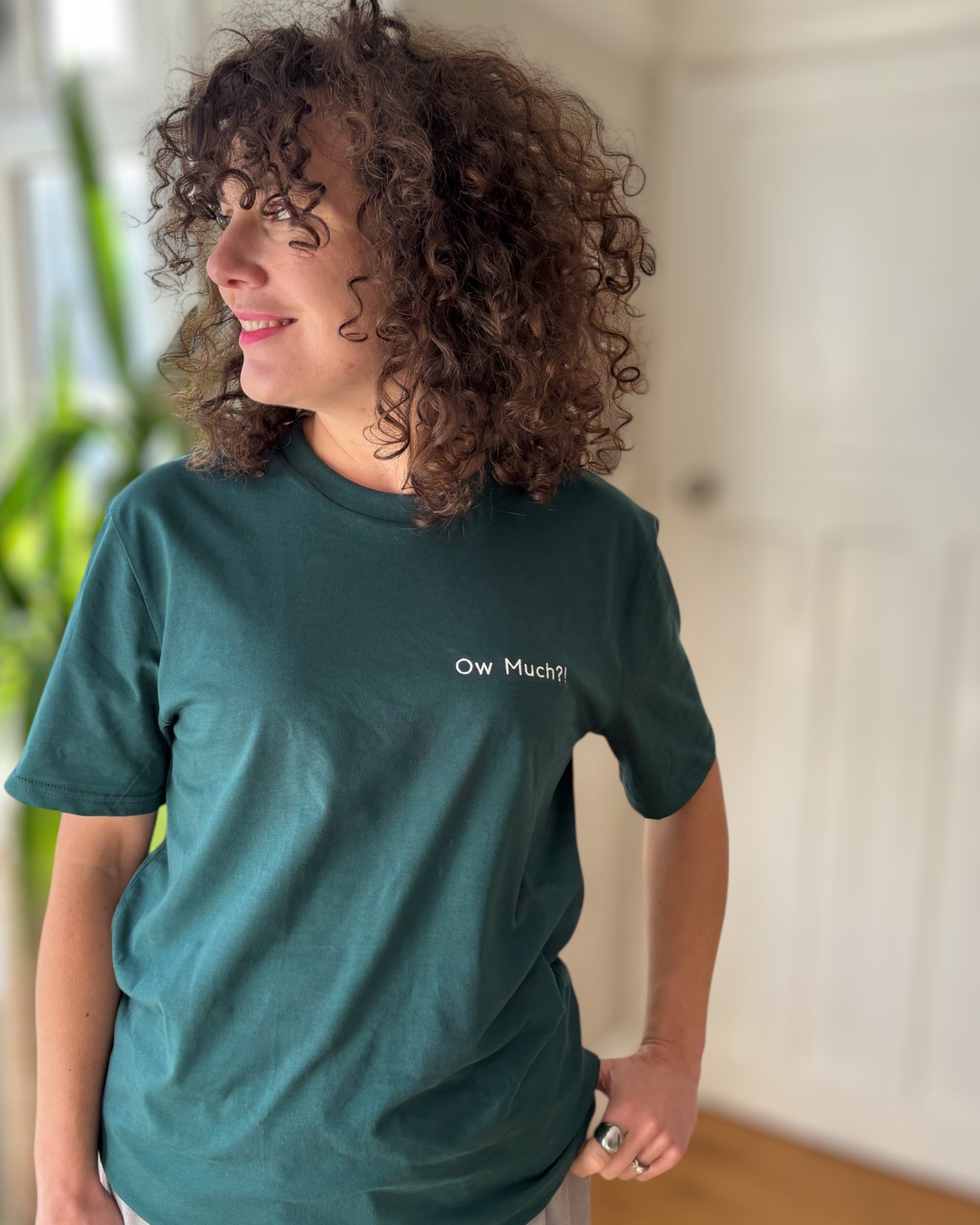 Ow Much Yorkshire T-Shirt - Unisex Premium Embroidered Organic Cotton - 3 Colours