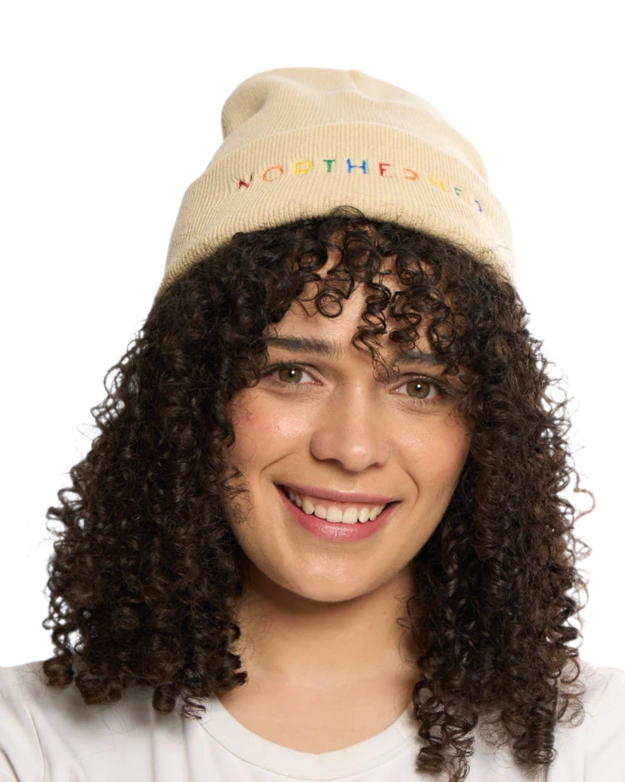 Northerner Pride Rainbow Embroidered Beanie Hat - One Size