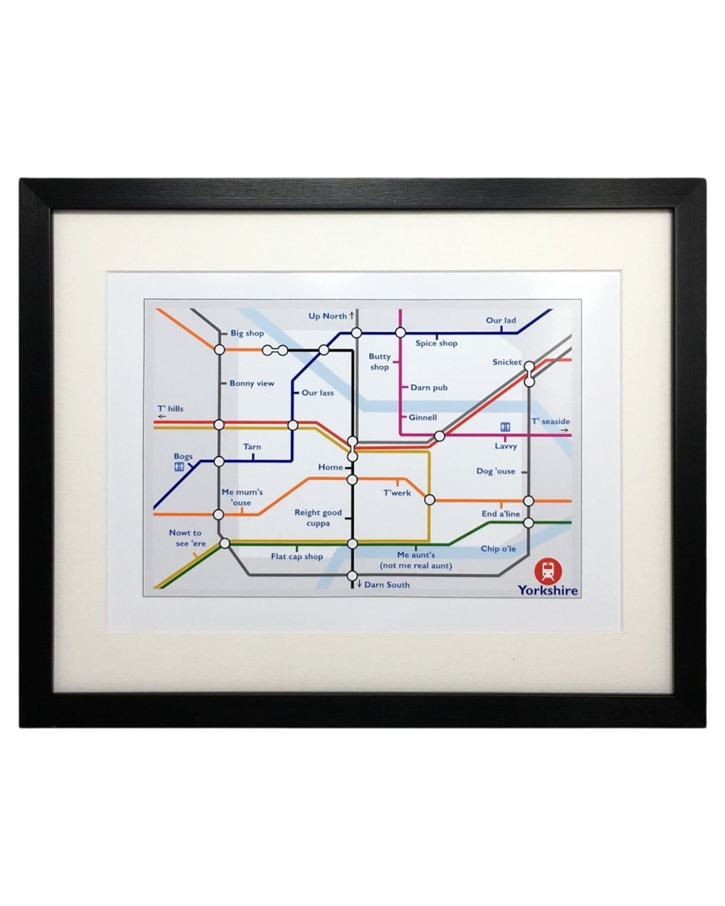 Yorkshire Underground Tube Print – Unframed Print