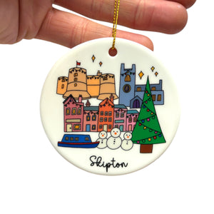 Ceramic Skipton Christmas Decoration