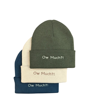 Yorkshire Ow Much Embroidered Beanie Hat - One Size - 3 Colours