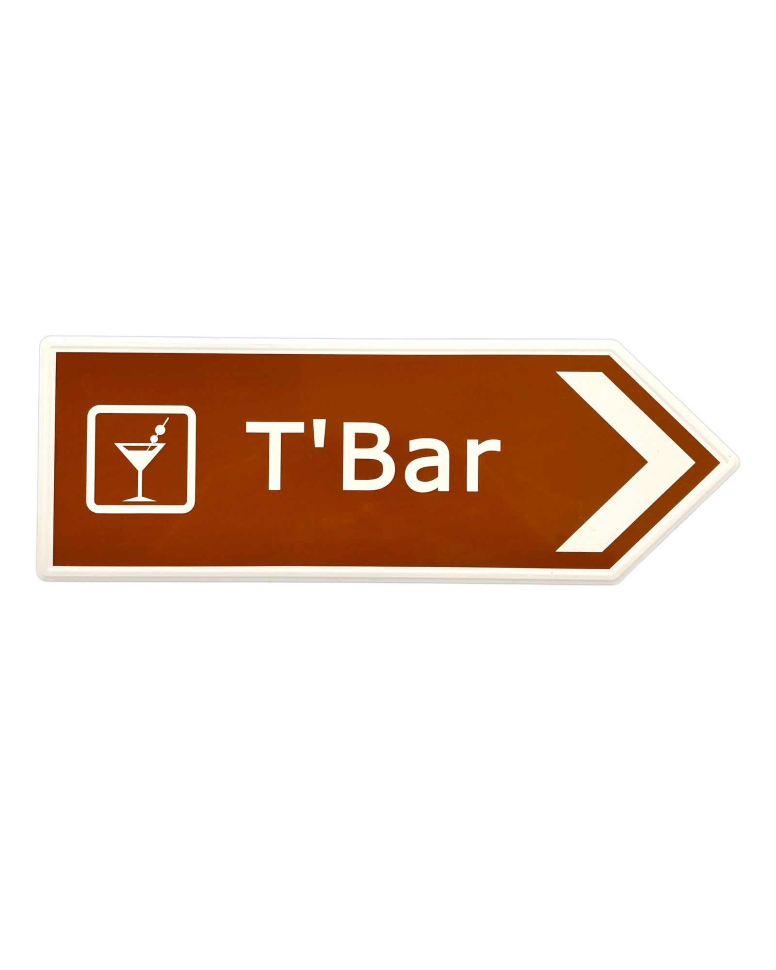 Yorkshire Metal Roadsign - T’ Bar Sign Yorkshire Dialect