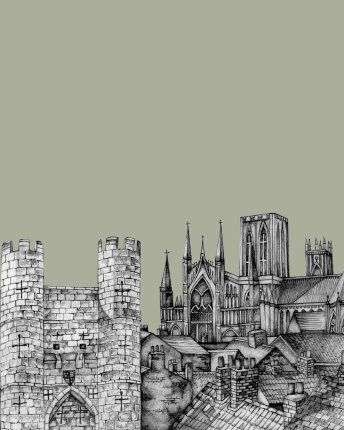 York Yorkshire Sketch Print