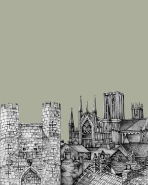 York Yorkshire Sketch Print
