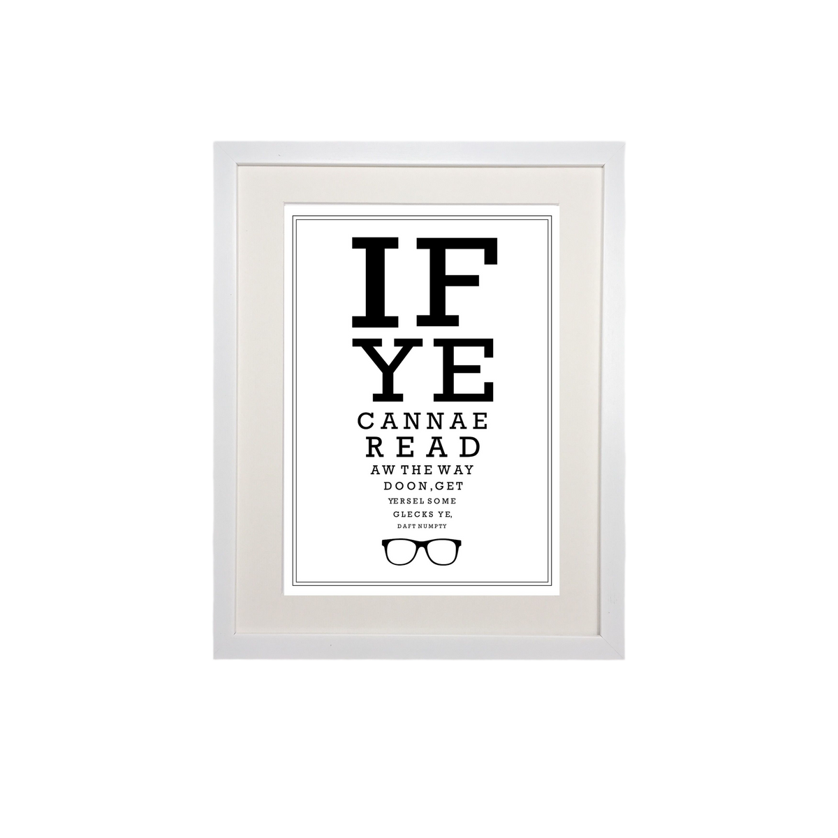 Scottish Optician Eyetest Print – Unframed Print