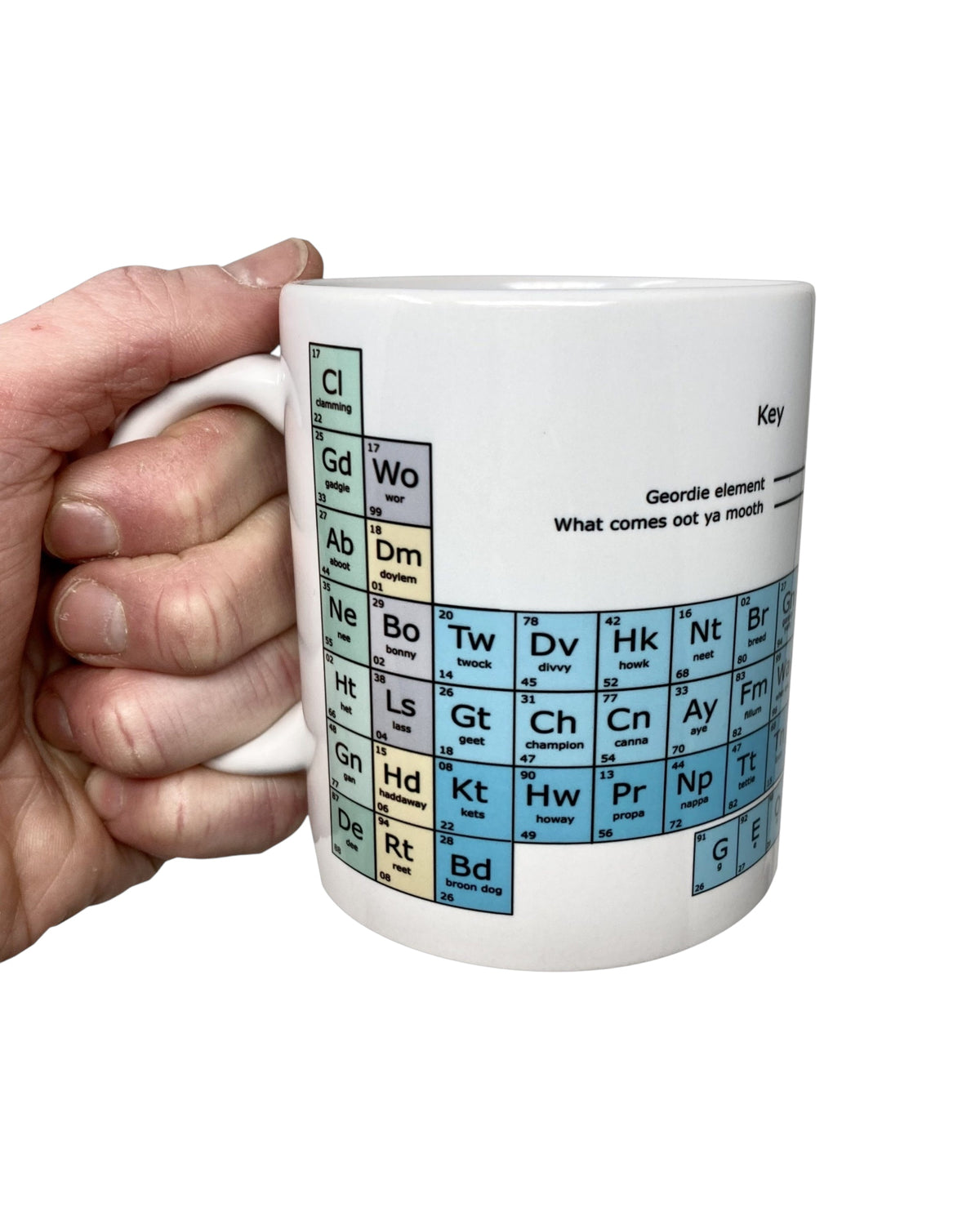 Geordie Version Periodic Table Mug – Mug only