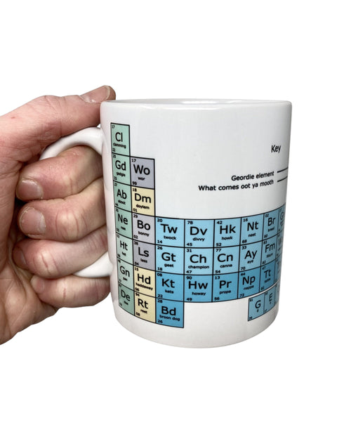 Geordie Version Periodic Table Mug – Mug only