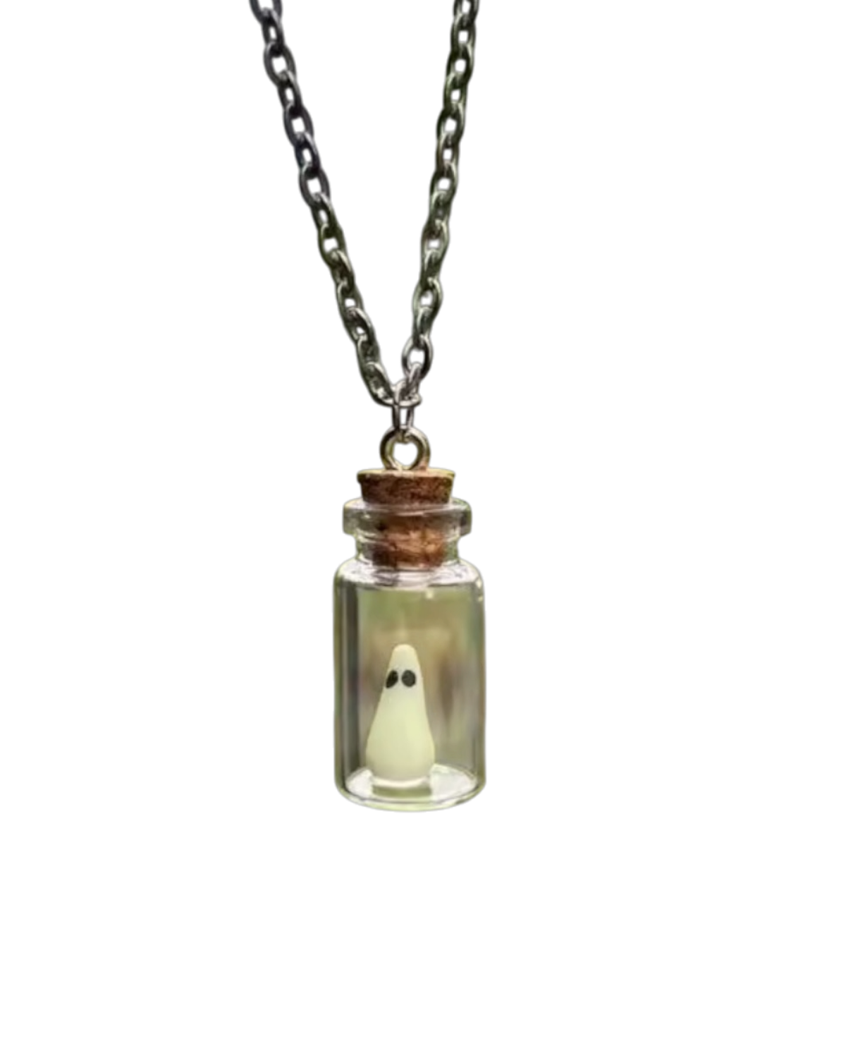Glow in the Dark Ghost in Bottle Necklace