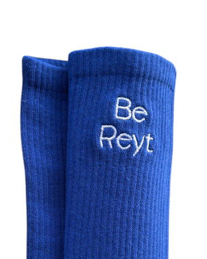 Yorkshire Be Reyt Embroidered Crew Socks Blue