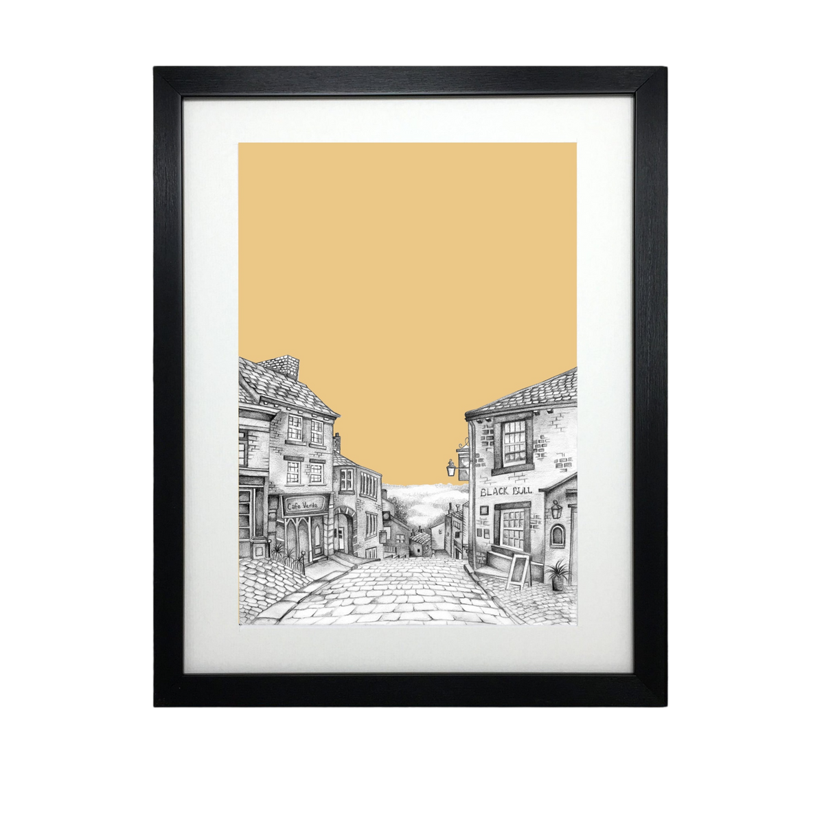 Haworth Yorkshire Sketch Print – Unframed Print