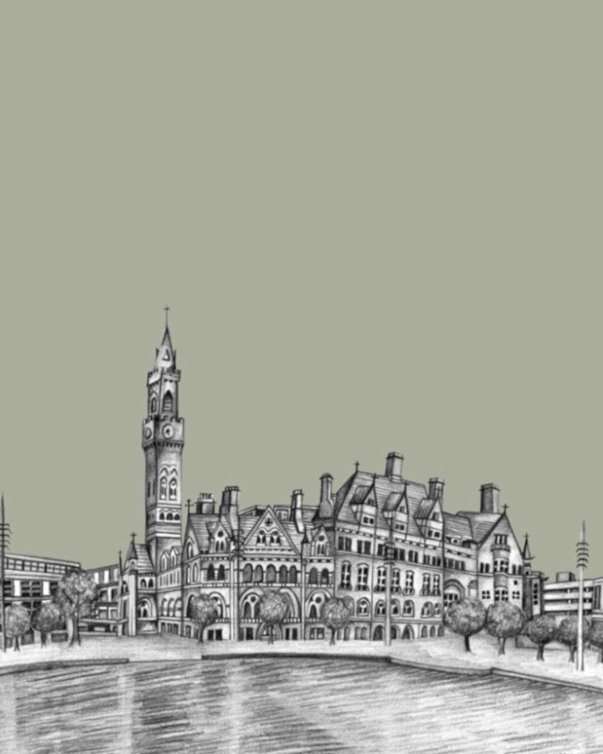 Bradford Yorkshire Sketch Print