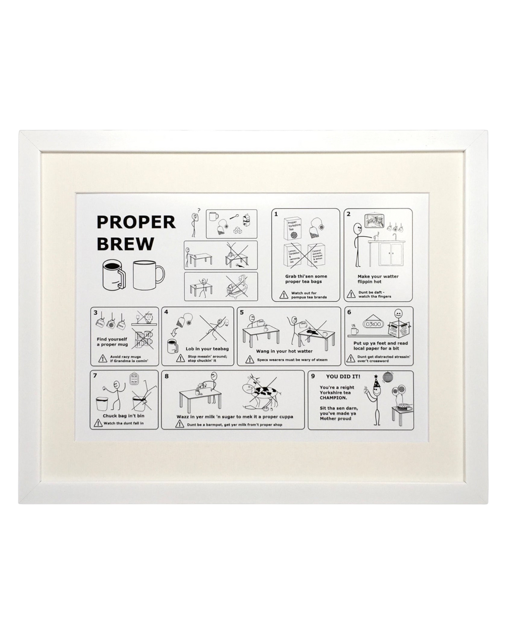 Yorkshire Cup of Tea Print – Unframed Print