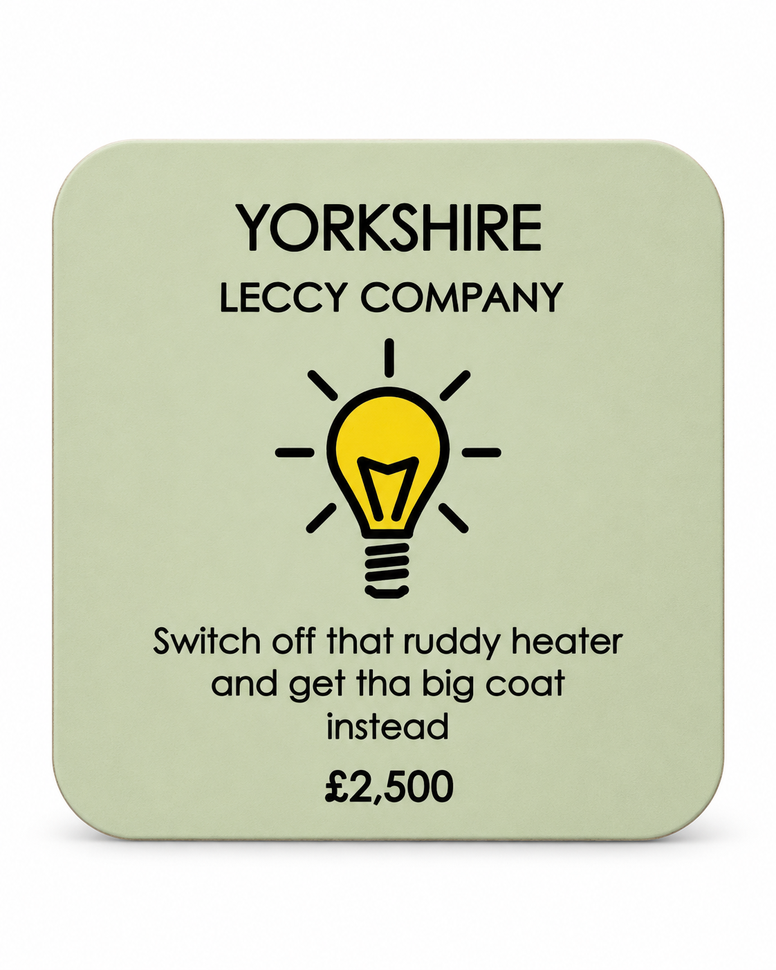 Yorkshire Monopoly Electric Drink Coaster