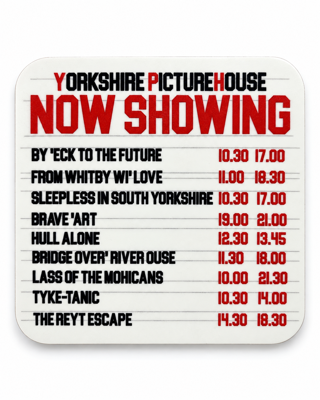 Cinema Yorkshire Drink Coaster