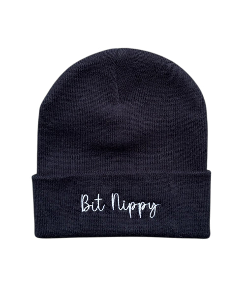 Bit Nippy Embroidered Beanie Hat