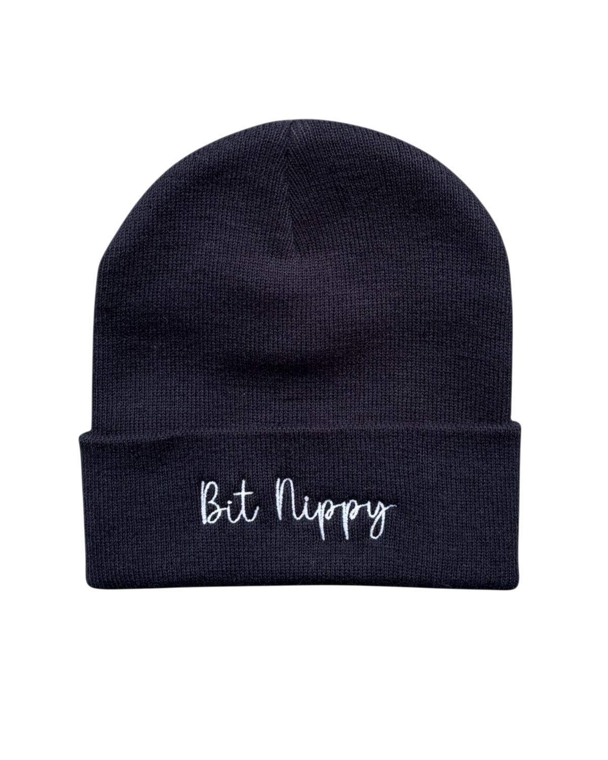 Bit Nippy Embroidered Beanie Hat