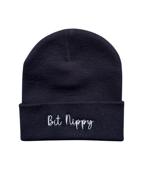Bit Nippy Embroidered Beanie Hat