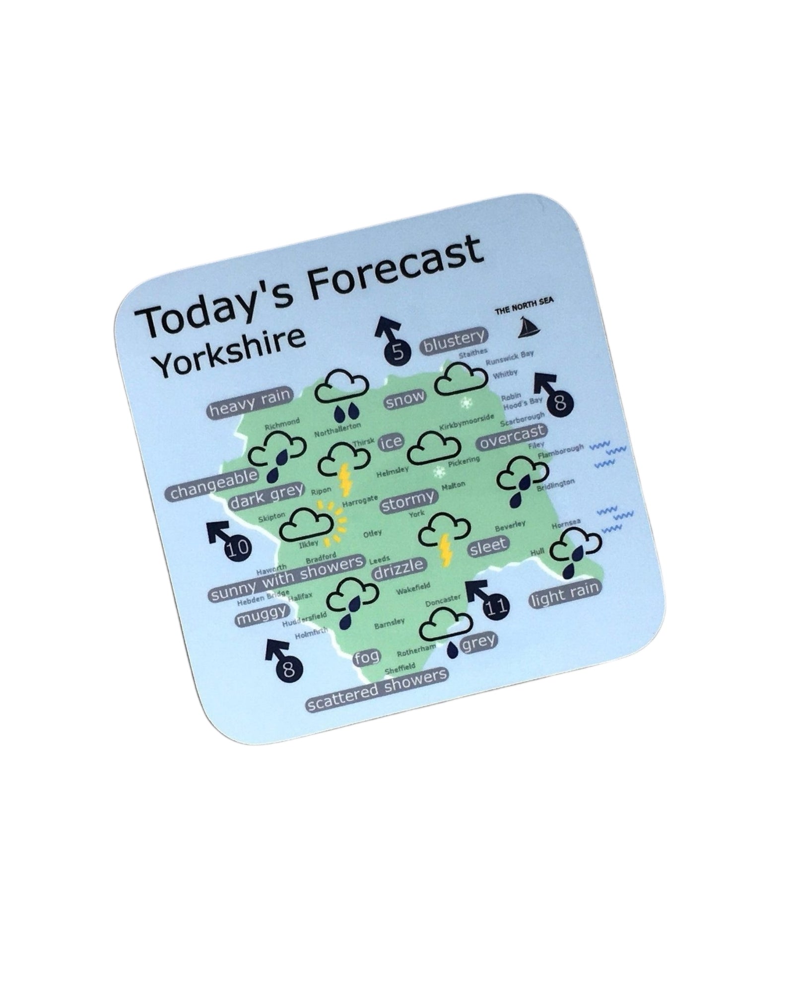 Yorkshire Weather Map Mug