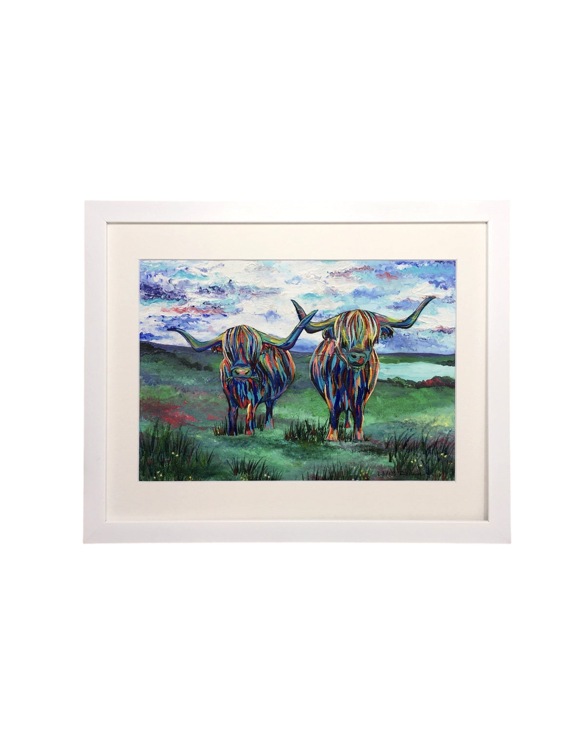 Double Highland Cows Print – Unframed Print