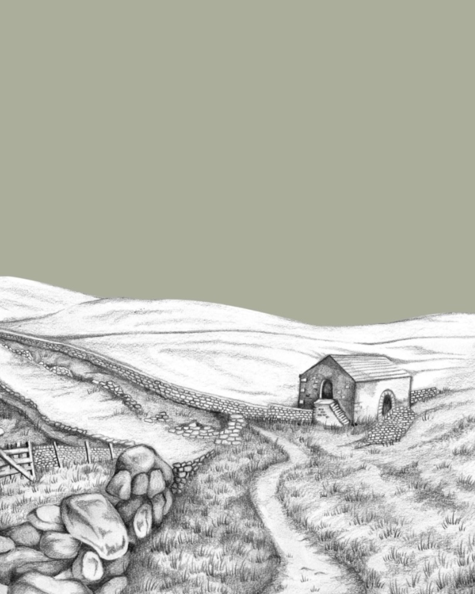 Yorkshire Dales Sketch Print