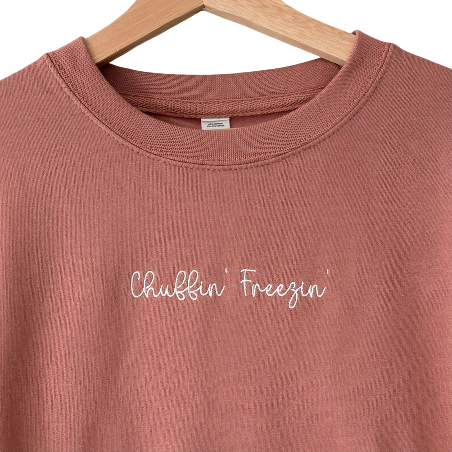 Chuffin Freezin Sweatshirt Embroidered