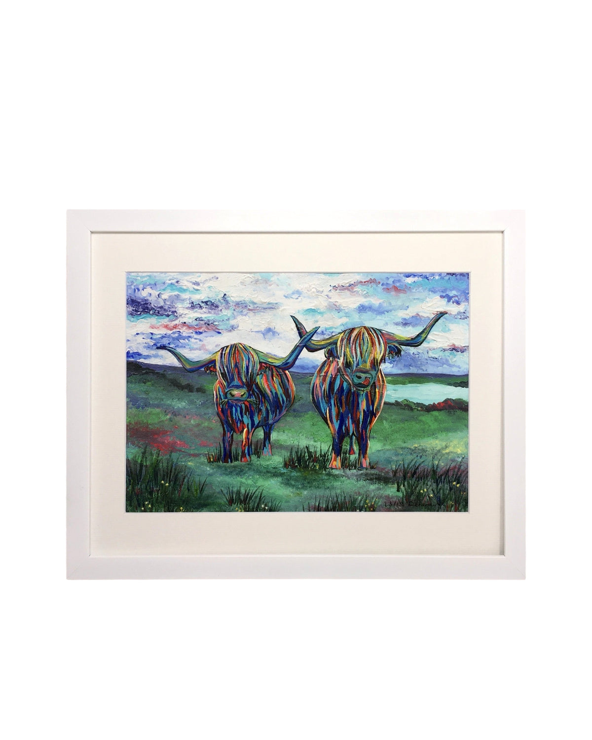 Double Highland Cows Print – Unframed Print